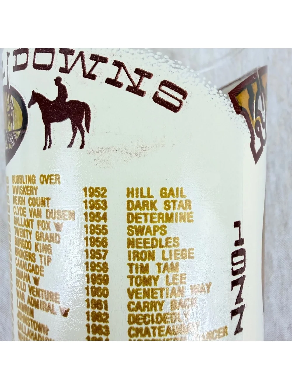 Set of 2 Vintage 1977 Kentucky Derby 103 Mint Julep Glasses Churchill Downs